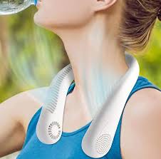 Portable Neck Fan – Stay Cool & Hands-Free Anywhere Lightweight, Quiet & Rechargeable Beat the Heat with 360° Cooling