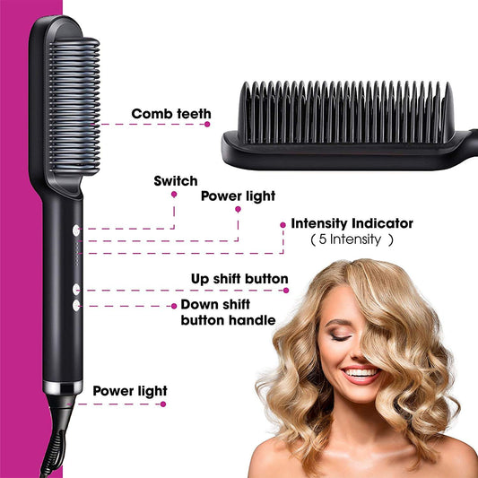 2-in-1 Electric Hair Straightener – Straighten & Curl with Salon Results at Home